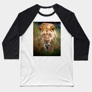 Lioness in the Grass Baseball T-Shirt